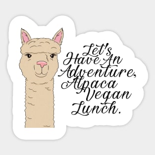 Vegan Alpaca Adventure Sticker